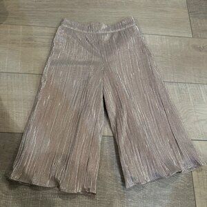 JANIE AND JACK GIRLS CROPPED GOLD PANTS SIZE 3 HOLIDAY PARTY